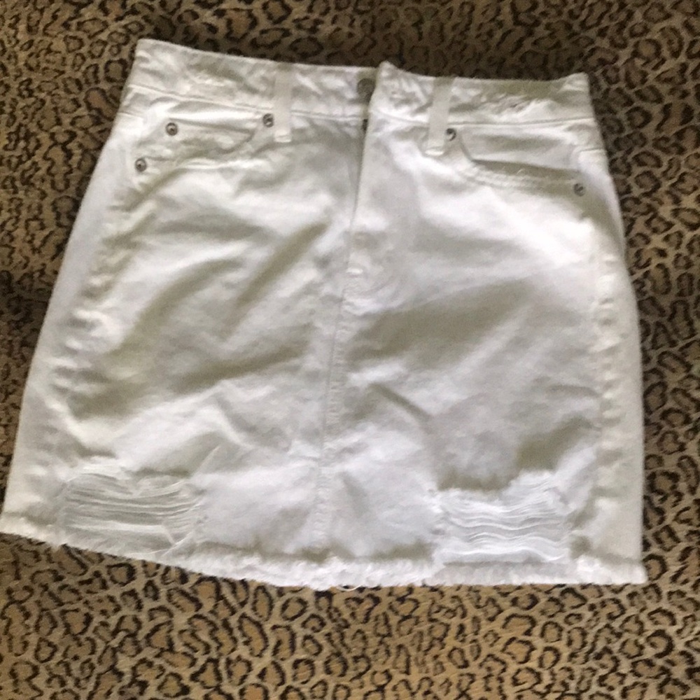 American eagle destroyed high rise mini skirt